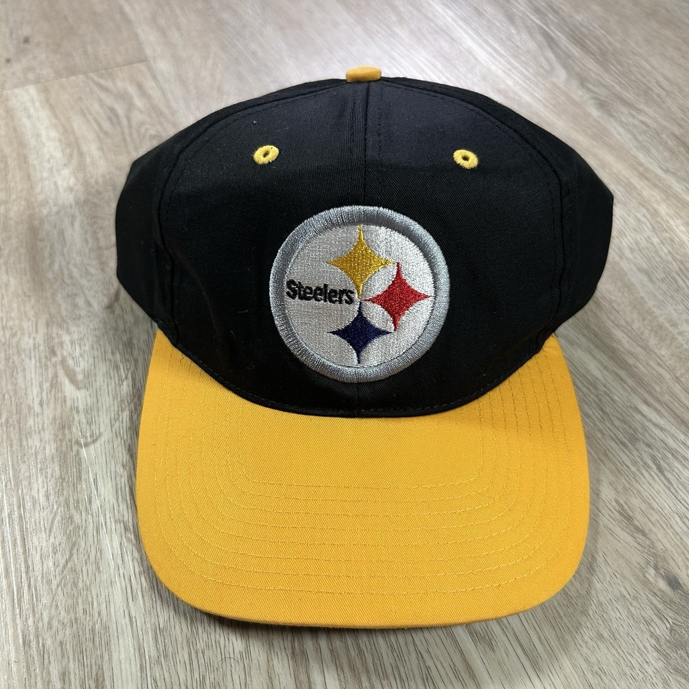 VTG Pittsburgh Steelers Snapback Hat NFL Twins Enterprise Black Yellow Cap